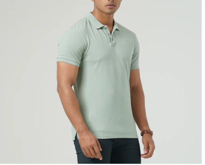 Mens Light Green Polo Shirt