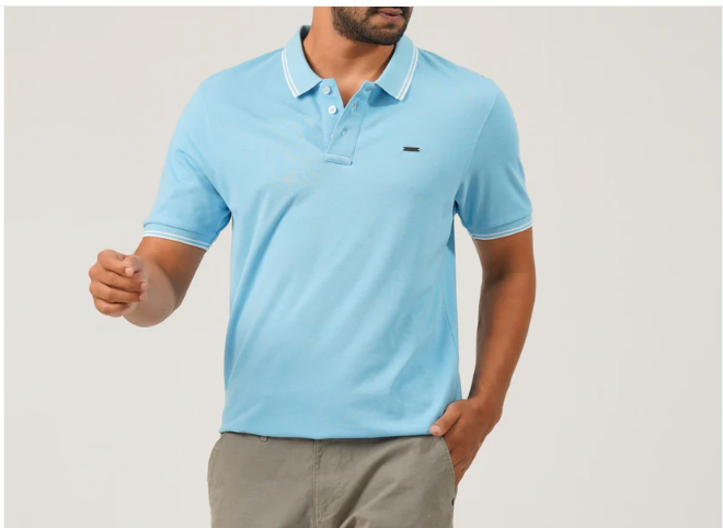 Mens Light Blue Polo